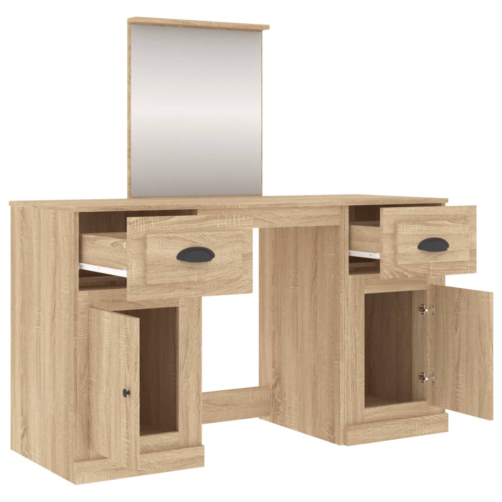 Dressing Table With Mirror 130X50X132.5 Cm